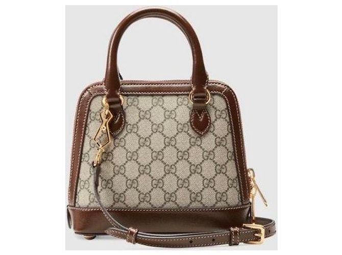 Gucci Mini borsa a tracolla con manico marrone - vista 11