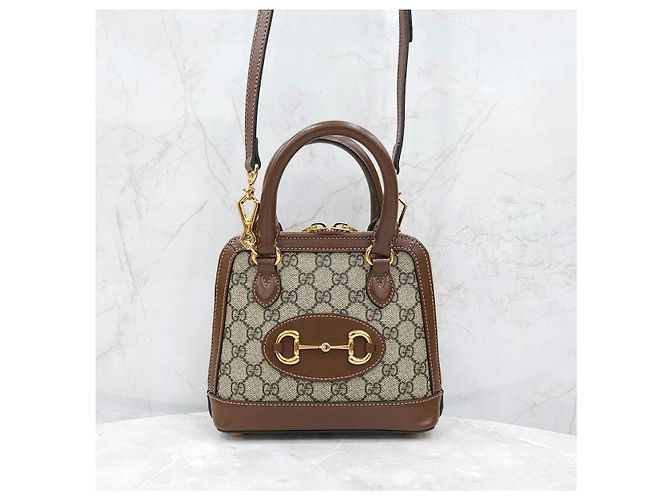 Gucci Mini borsa a tracolla con manico marrone - vista 12