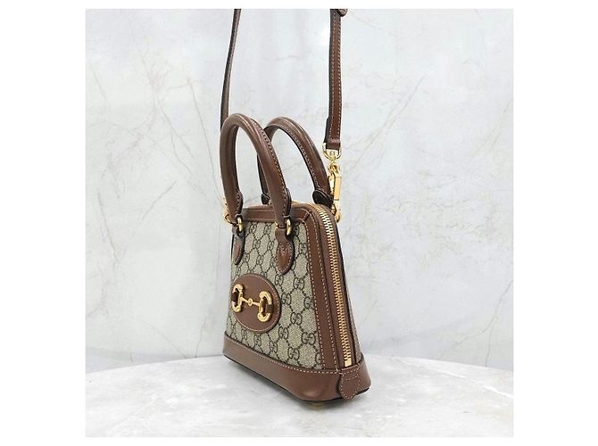 Gucci Mini borsa a tracolla con manico marrone - vista 13