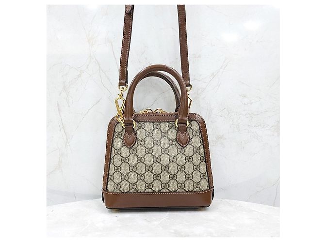 Gucci Mini borsa a tracolla con manico marrone - vista 14