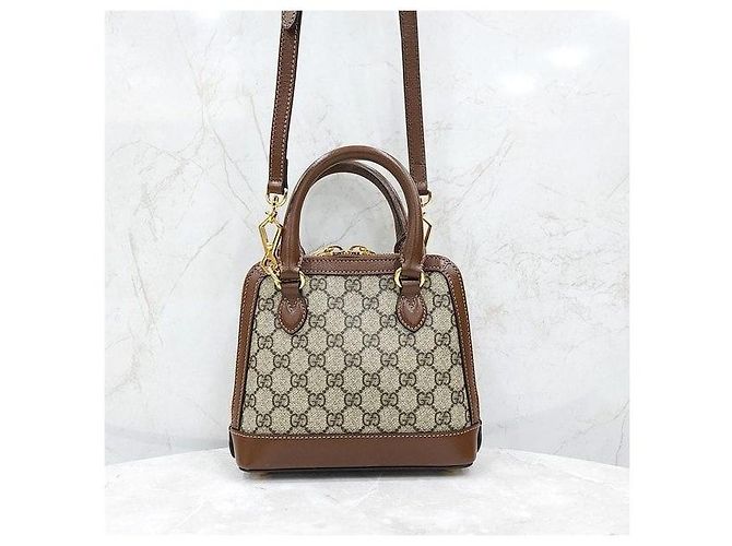 Gucci Mini borsa a tracolla con manico marrone - vista 3