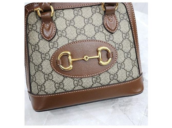 Gucci Mini borsa a tracolla con manico marrone - vista 4