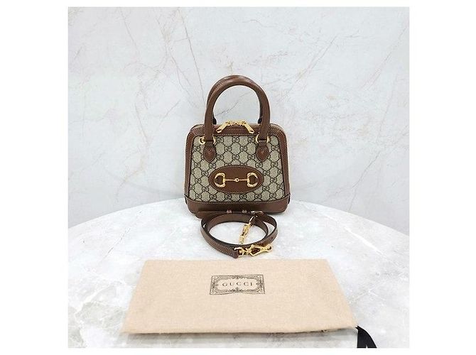 Gucci Mini borsa a tracolla con manico marrone - vista 8
