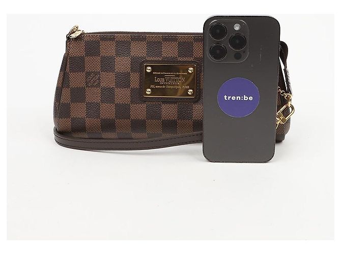 Louis Vuitton Borsa a spalla e pochette Eva in Canvas Damier Ebene - vista 10