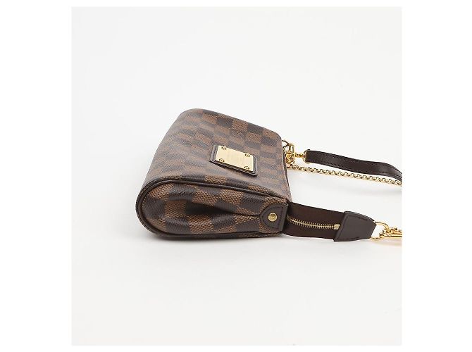 Louis Vuitton Borsa a spalla e pochette Eva in Canvas Damier Ebene - vista 5