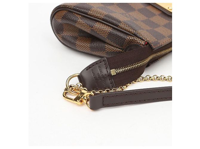 Louis Vuitton Borsa a spalla e pochette Eva in Canvas Damier Ebene - vista 6