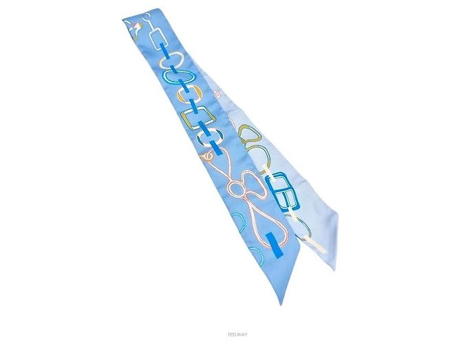 Hermès Seidener Twilly Himmelblau - Ansicht 2