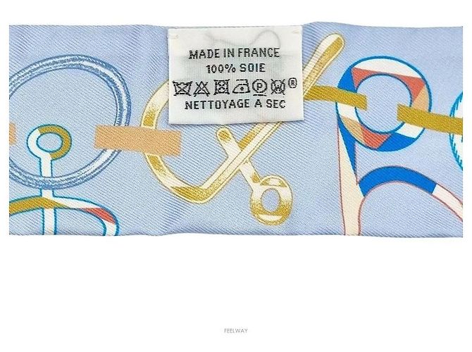 Hermès Seidener Twilly Himmelblau - Ansicht 4