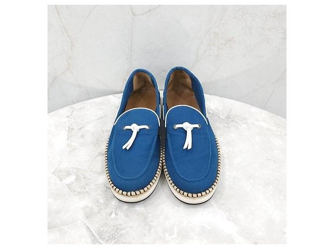 Mocassini Espadrilles Hermès Verdi in Pelle - vista 2