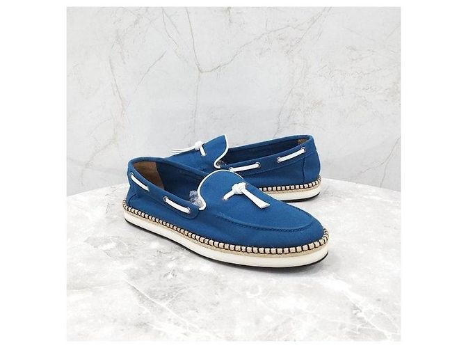 Mocassini Espadrilles Hermès Verdi in Pelle - vista 3