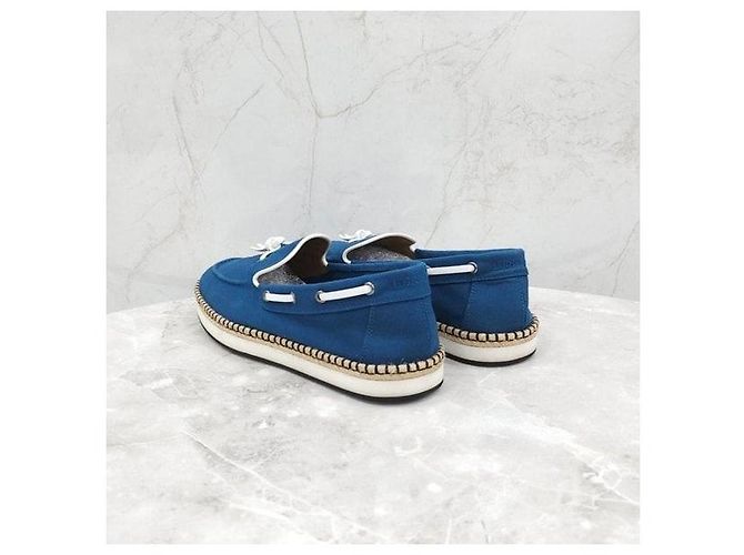 Mocassini Espadrilles Hermès Verdi in Pelle - vista 4