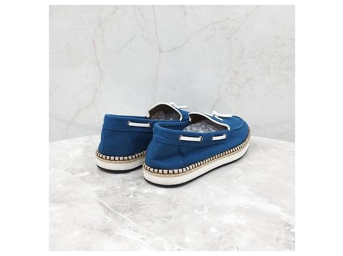 Mocassini Espadrilles Hermès Verdi in Pelle - vista 5