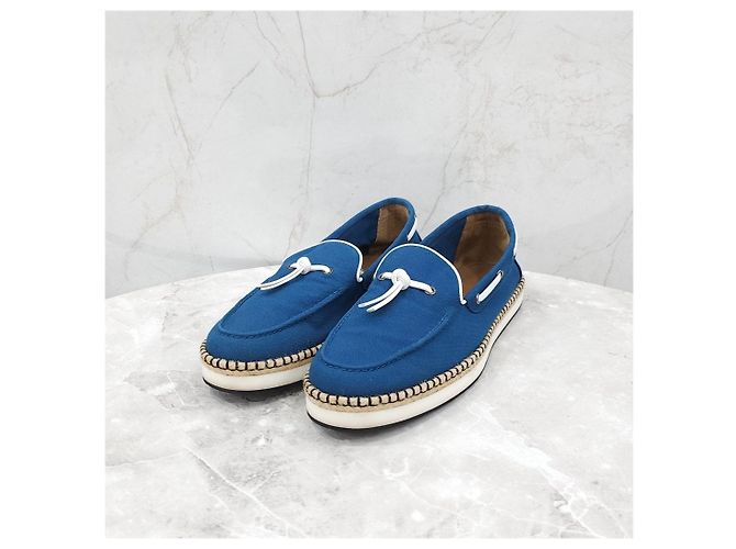 Mocassini Espadrilles Hermès Verdi in Pelle - vista 6