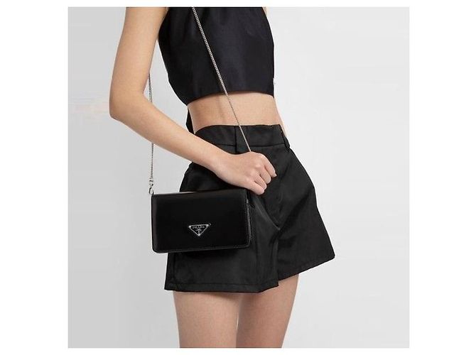 Prada Mini Borsa a Spalla Spazzolata - vista 9