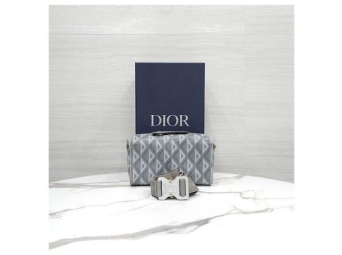 Dior Borsa a Tracolla Diamond Ring Grigia - vista 10