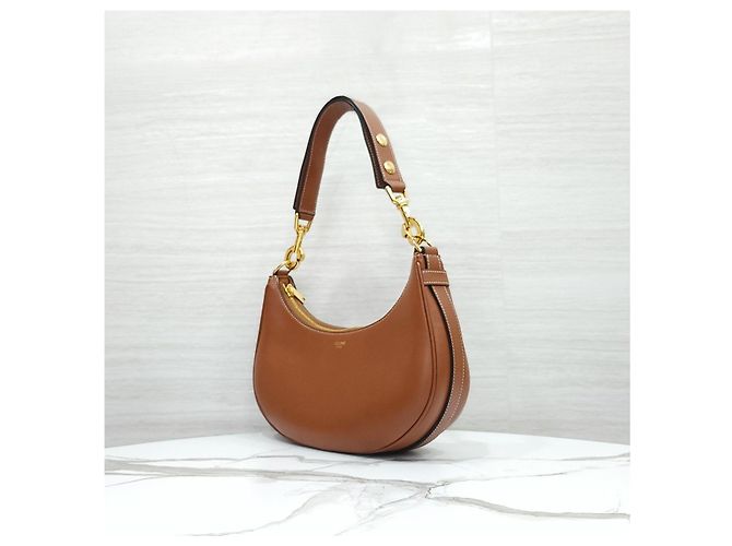 Céline Borsa Ava con tracolla media in vitello Tan - vista 11