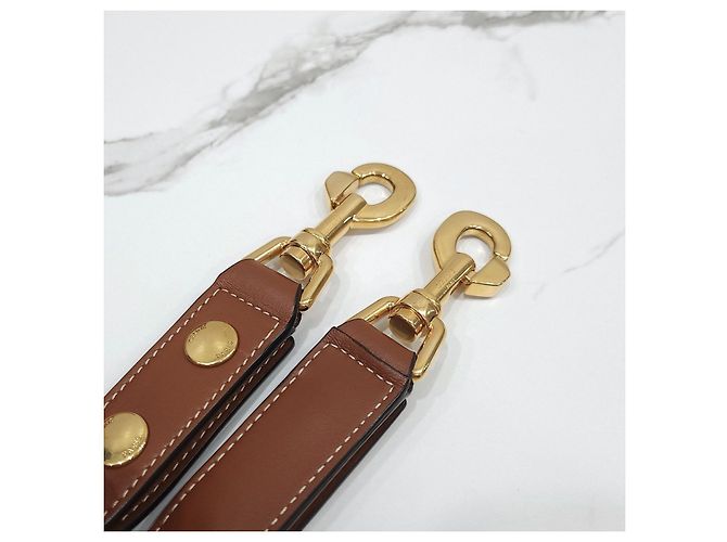 Céline Borsa Ava con tracolla media in vitello Tan - vista 15