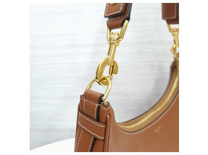 Céline Borsa Ava con tracolla media in vitello Tan - vista 4