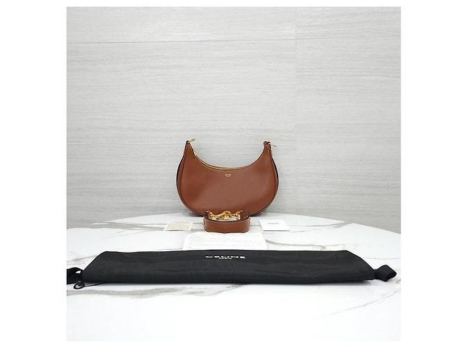 Céline Borsa Ava con tracolla media in vitello Tan - vista 9