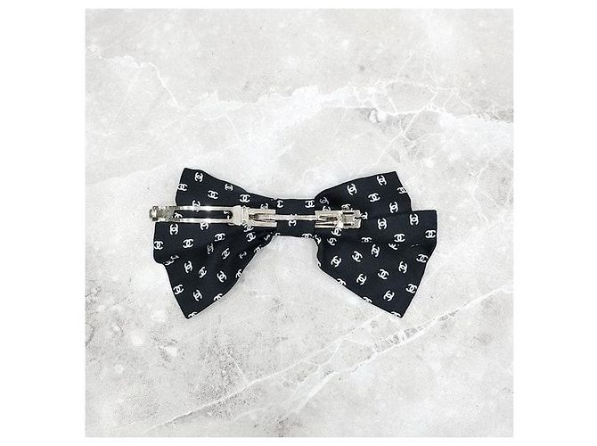 Chanel Haarnadel mit Schleife und CC-Logo Schwarz - Ansicht 3