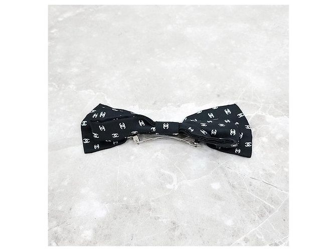 Chanel Haarnadel mit Schleife und CC-Logo Schwarz - Ansicht 4