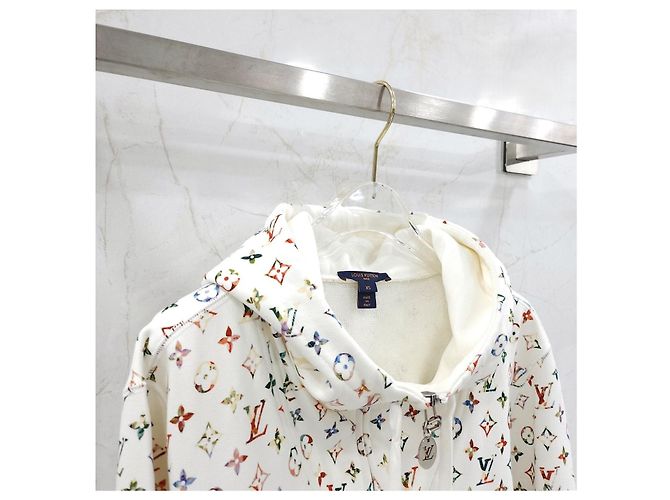 Louis Vuitton Felpa con cappuccio e zip in cotone monogram multicolor XS - vista 10