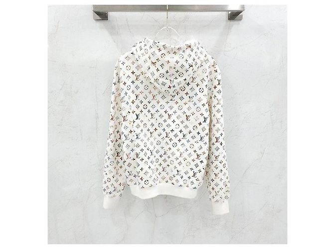 Louis Vuitton Felpa con cappuccio e zip in cotone monogram multicolor XS - vista 2