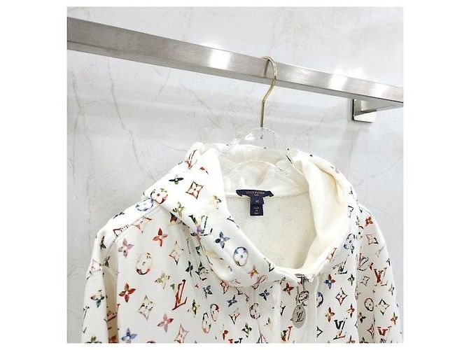 Louis Vuitton Felpa con cappuccio e zip in cotone monogram multicolor XS - vista 3
