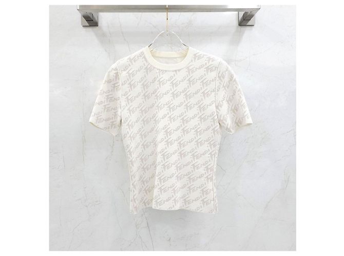 Fendi Malha Dupla Escovada Branco - vista 8