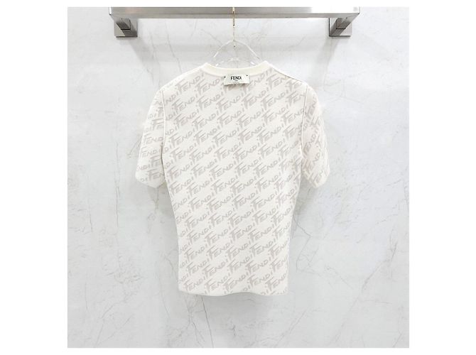 Fendi Malha Dupla Escovada Branco - vista 9