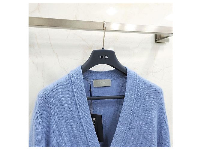 Dior Kaschmir-Cardigan mit Logo in Blau - Ansicht 11