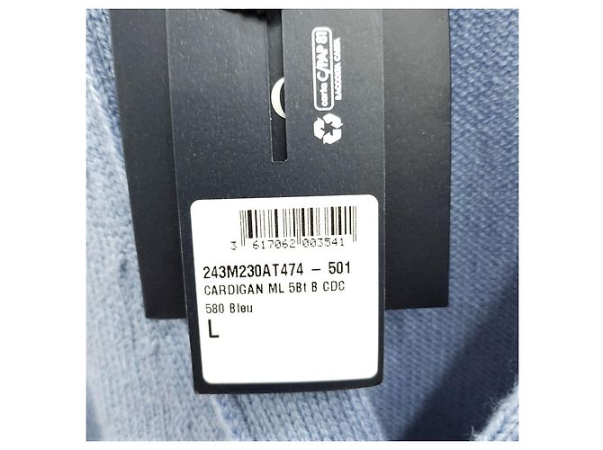 Dior Kaschmir-Cardigan mit Logo in Blau - Ansicht 13