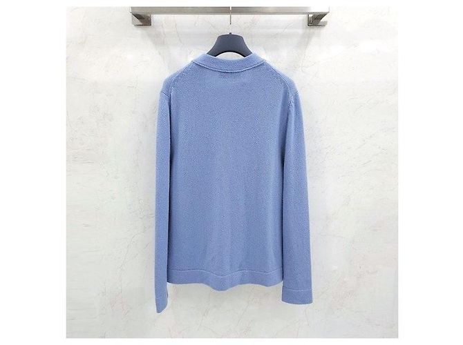 Dior Kaschmir-Cardigan mit Logo in Blau - Ansicht 2