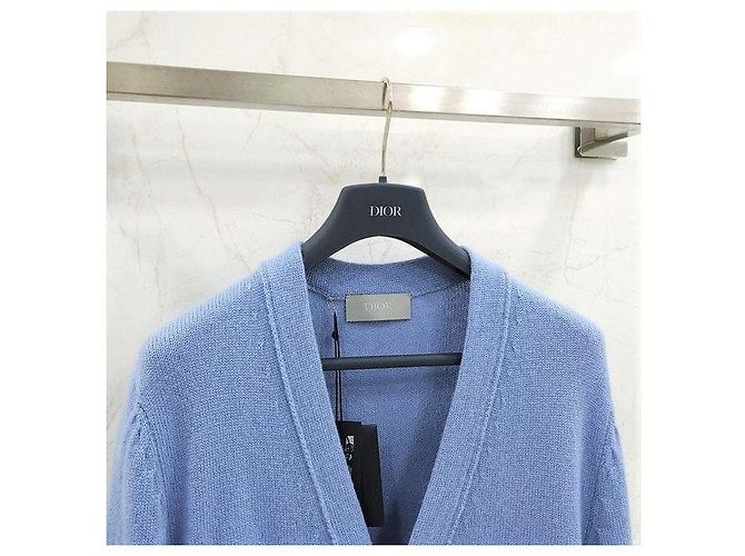 Dior Kaschmir-Cardigan mit Logo in Blau - Ansicht 3
