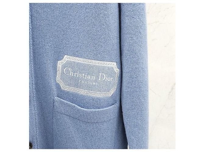 Dior Kaschmir-Cardigan mit Logo in Blau - Ansicht 4