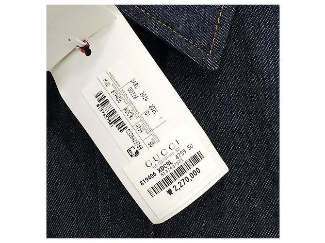 Gucci Oversized Denim-Hemd mit Web-Band-Label - Ansicht 6