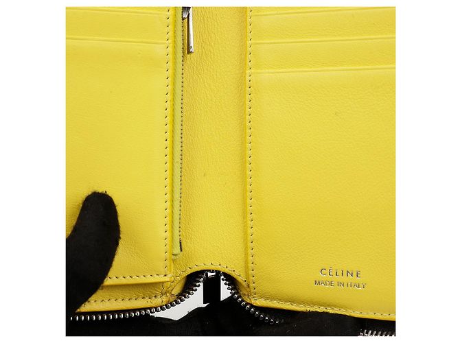 Céline Portafoglio Compatto Rotondo con Cerniera Medium Midnight - vista 12