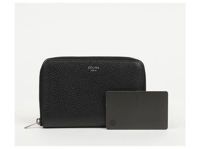 Céline Portafoglio Compatto Rotondo con Cerniera Medium Midnight - vista 16