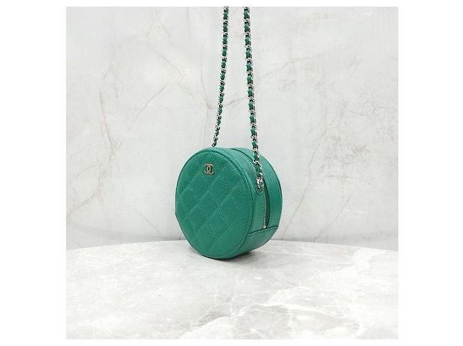 Chanel Mini Borsa a Tracolla Verde con Catena Rotonda - vista 2