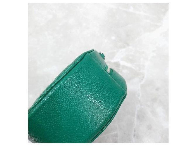 Chanel Mini Borsa a Tracolla Verde con Catena Rotonda - vista 7
