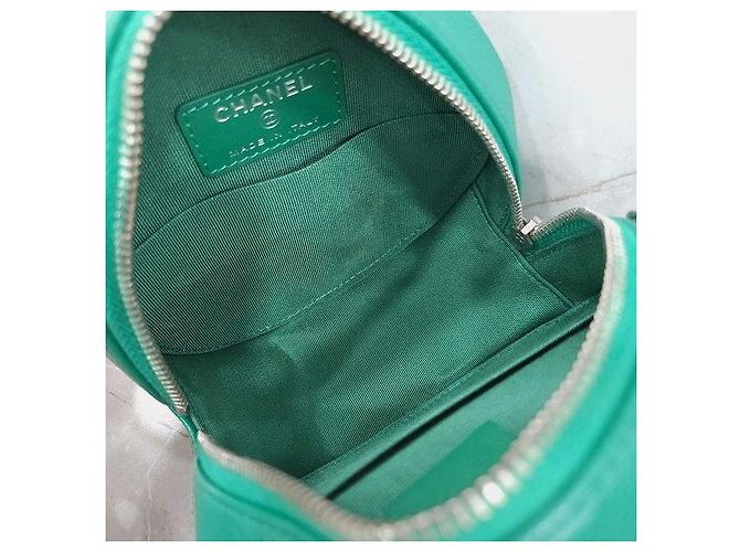 Chanel Mini Borsa a Tracolla Verde con Catena Rotonda - vista 8