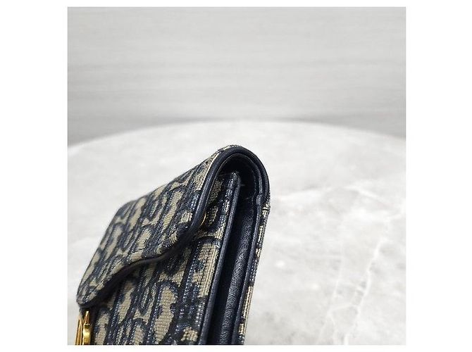 Dior Billetera Saddle Lotus Blue Oblique - vista 8