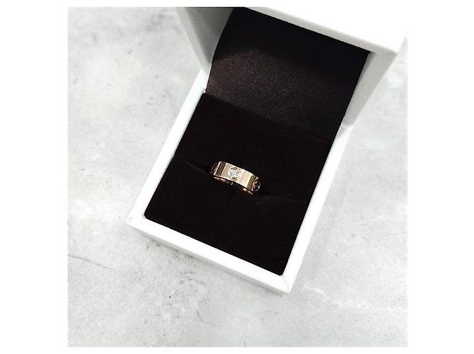 Cartier Anello Diamond Classic Love Band Ring Pink Gold - vista 5