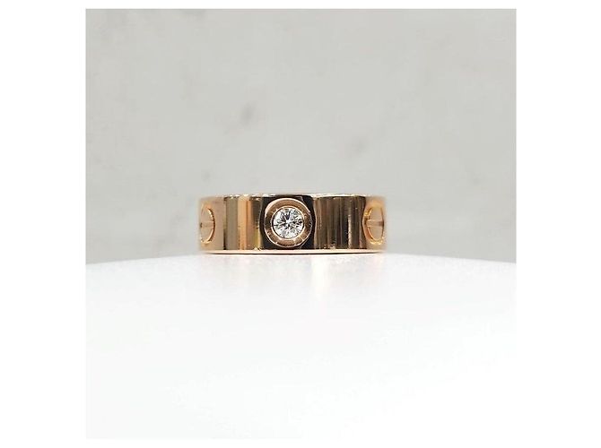 Cartier Anello Diamond Classic Love Band Ring Pink Gold - vista 9