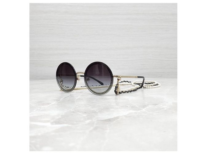 Chanel Gafas de sol con cadena de perlas - vista 10