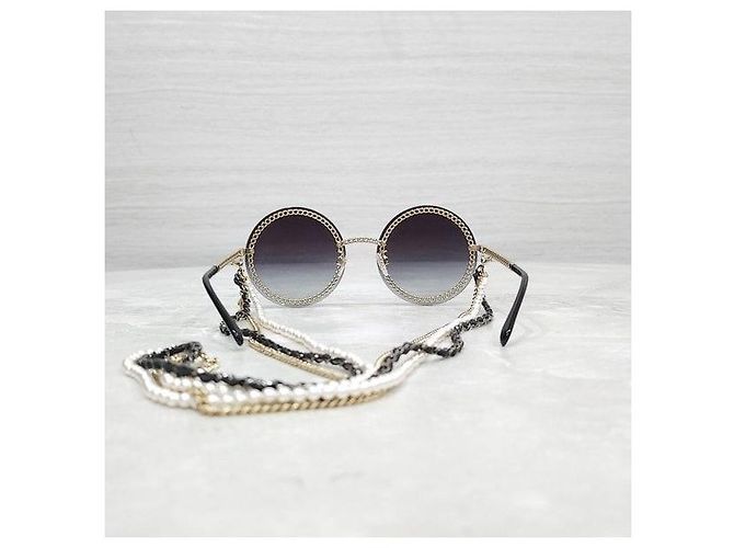 Chanel Gafas de sol con cadena de perlas - vista 2