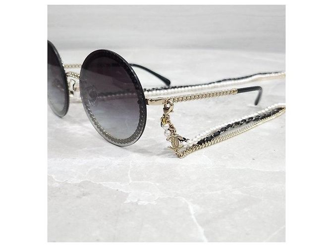 Chanel Gafas de sol con cadena de perlas - vista 8