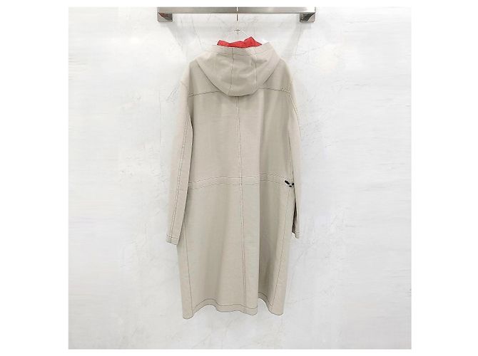 Giacca con cappuccio in pelle Hermès Verde - vista 7