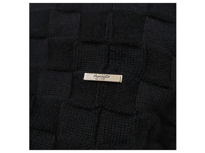 Louis Vuitton Damier Signature Rundhalsstrickpullover Schwarz - Ansicht 10
