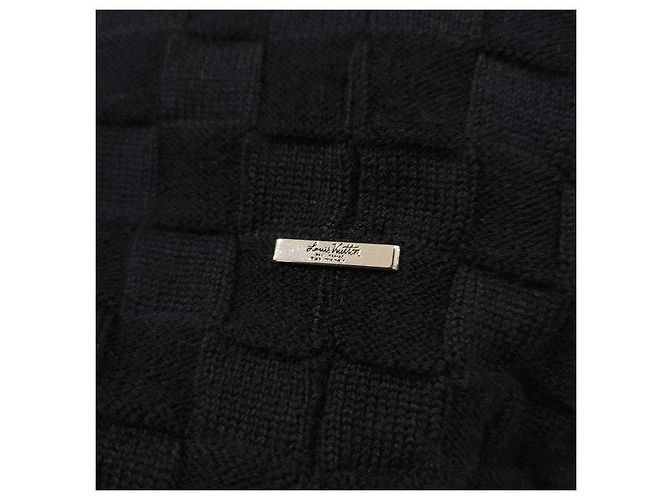 Louis Vuitton Damier Signature Rundhalsstrickpullover Schwarz - Ansicht 4